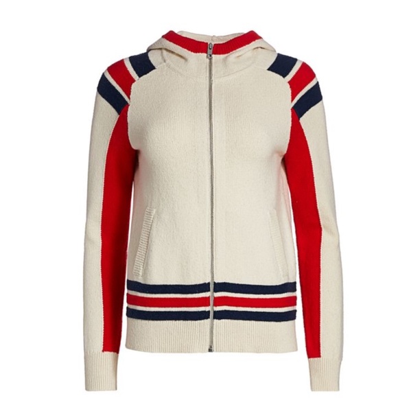 RAG & BONE Julee Zip-Up Striped Hoodie NWT - Picture 1 of 5